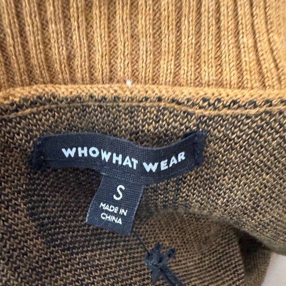 Who What Wear Tan Long Sleeve Turtleneck Dress - Picture 8 of 8